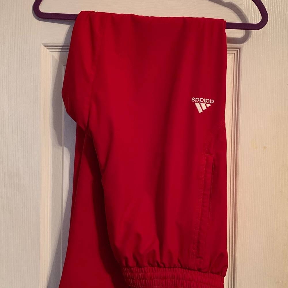 Red Adidas jumpsuit